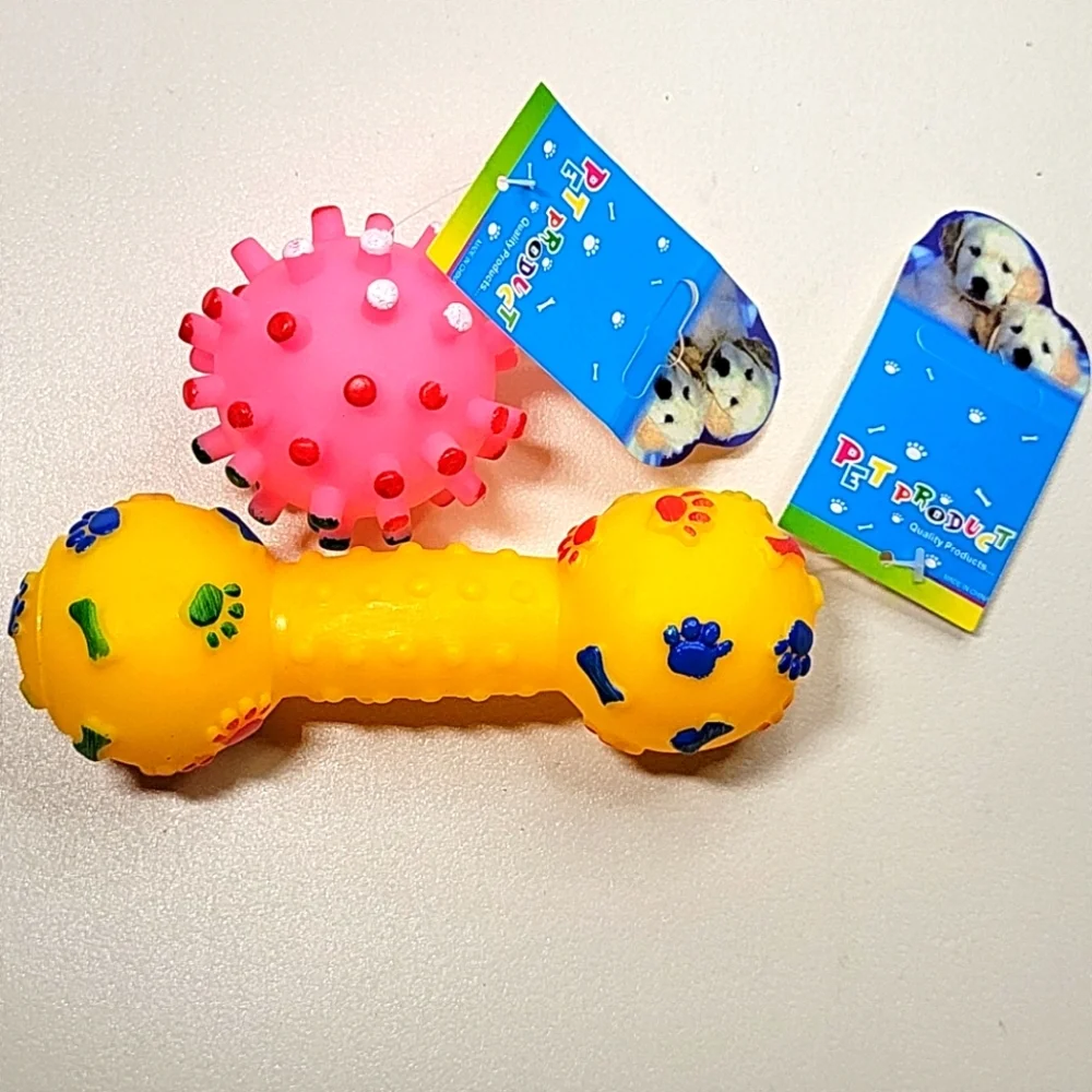 Dog pet puppy, chewing squeaky toy set of 2 NWT